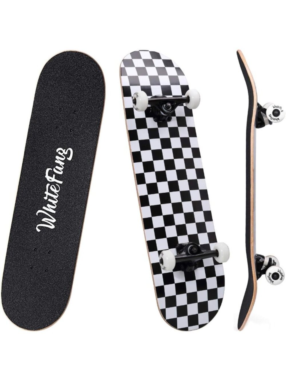 Complete Skateboard for Beginners - 31" x 7.88" - 7 Layer Maple, Double Kick